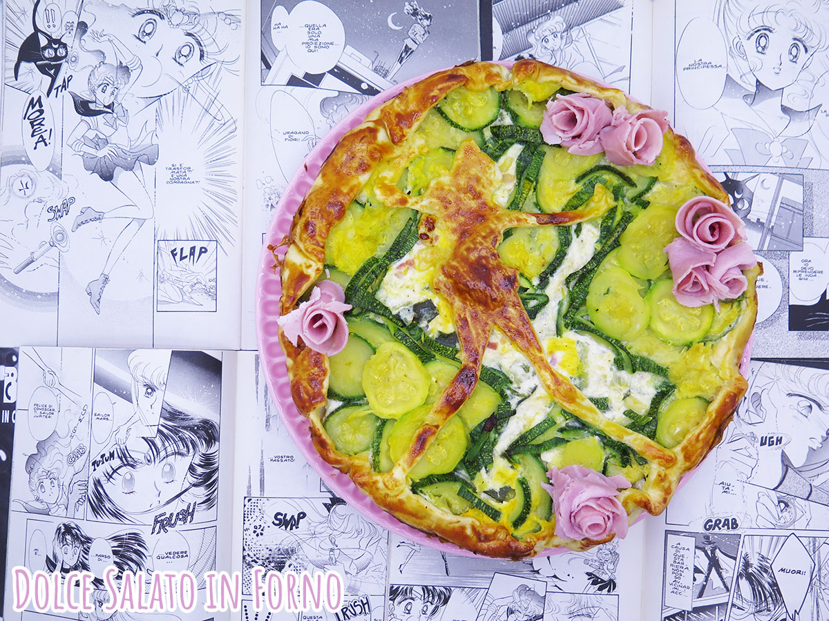Torta salata “Sailor Jupiter” zucchine, ricotta, prosciutto cotto e  scamorza - Dolce Salato in Forno